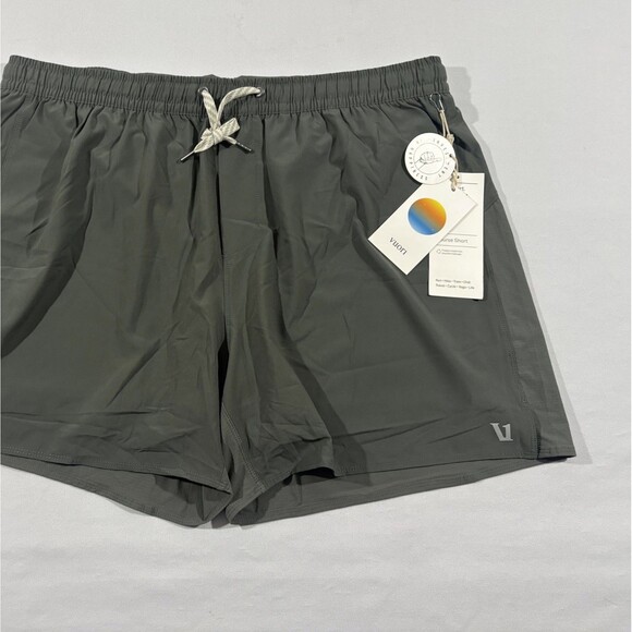 Vuori Course Run Shorts Men Dusty Pine Performance 5" Stretch Wicking Sz 2XL NWT - Picture 2 of 7